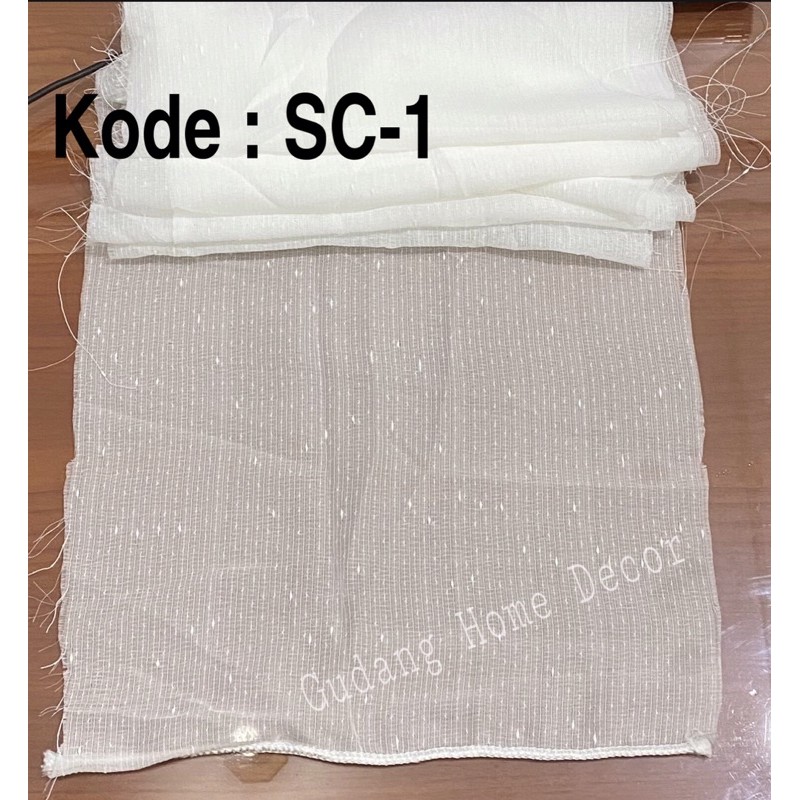 Vitrase Gorden polos minimalis Putih Kain