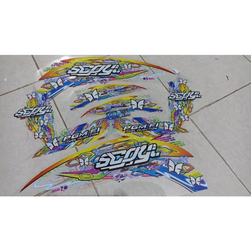 striping stiker scoopy new 2021 Hologram