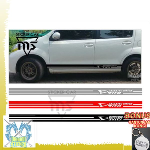 TERMURAH sticker sirion stiker cutting side body list mobil daihatsu sirion Dragon Sticker