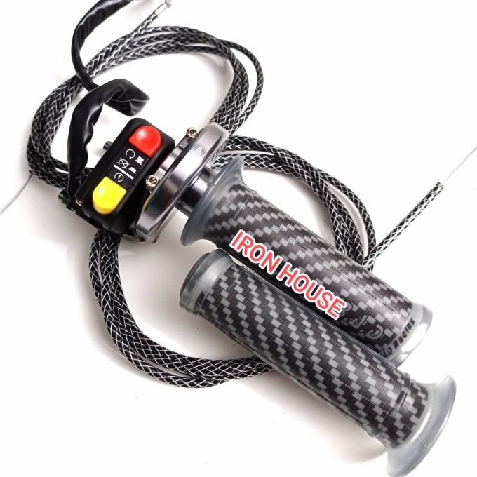 GAS SPONTAN KARBON FULL CNC / PAKET GAS SPONTAN KARBON KABEL 2 METER ---READY---