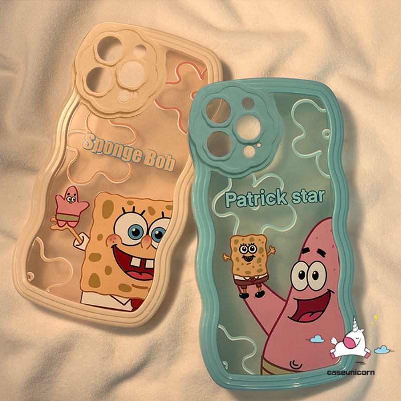 Soft Case Motif Kartun SpongeBob Patrick Star Untuk iPhone 7plus 11 13 12 Pro MAX 6 6s 7 8 Plus XR X XS MAX SE 2020