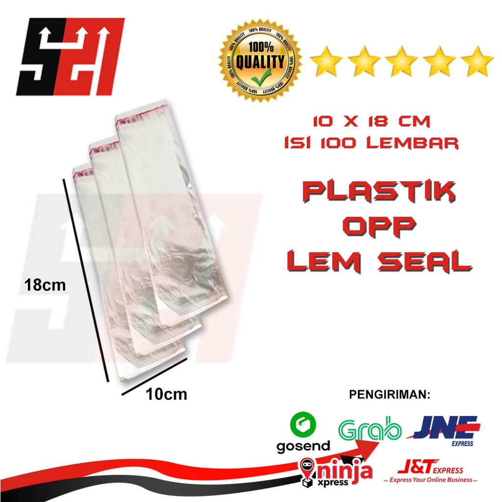 

Plastik Opp 10x18 cm Isi 100 Pcs Tebal 015/030 Micron