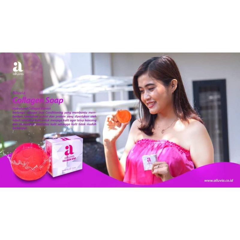 Alluvia Whitening Collagen Soap|Sabun Collagen Alluvia