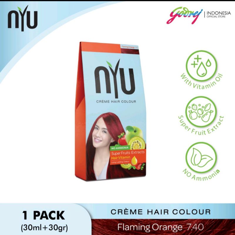 NYU CREME HAIR COLOUR FLAMING ORANGE