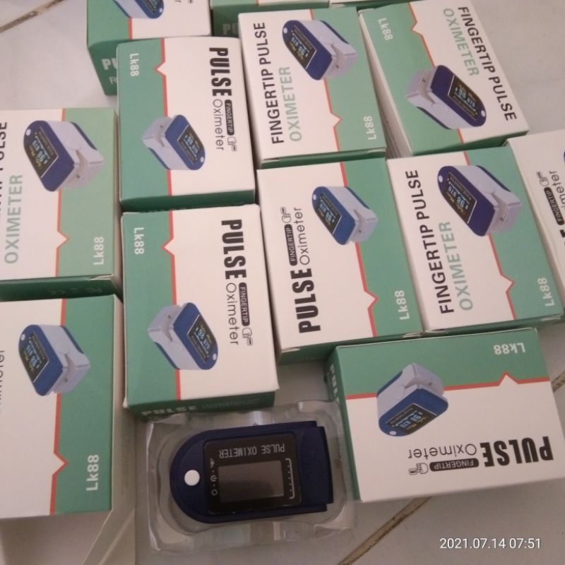 Original Lk88 Oximeter Oximetry Oksimeter Spo Finger Pulse Free Baterai - Alat Ukur Detak Jantung