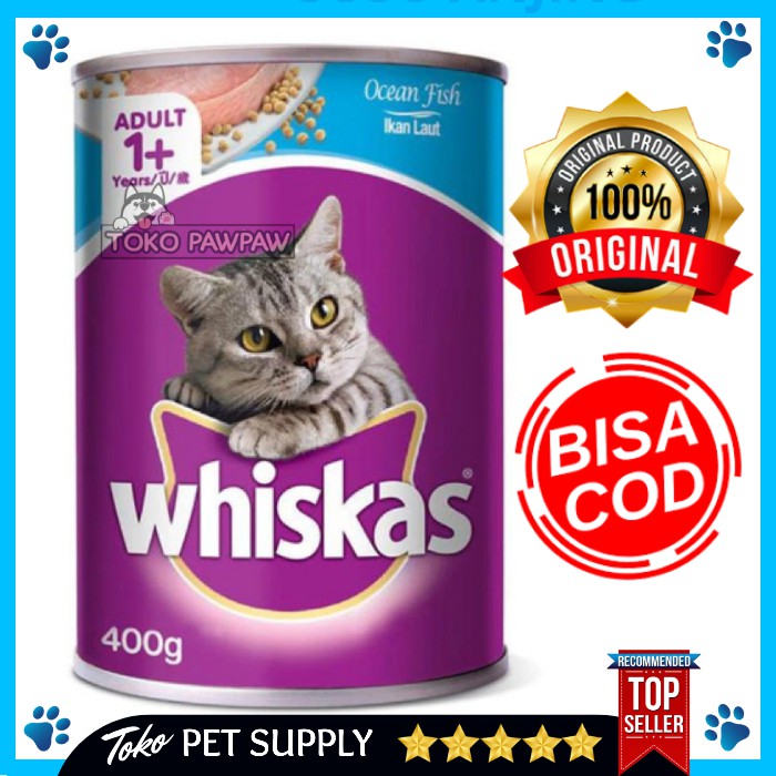 Jual Makanan Kucing Basah Whiskas Ocean Fish Can 400gr Whiskas Basah Wiskas Kucing ADULT WETFOOD