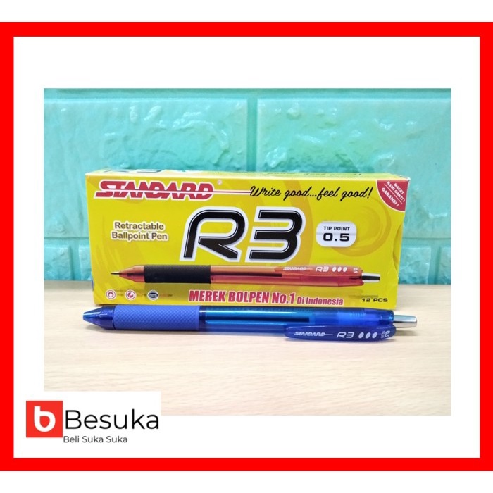 

Sale!!! Ballpoint Standart R3 0.5 Mm (Blue) Bergaransi