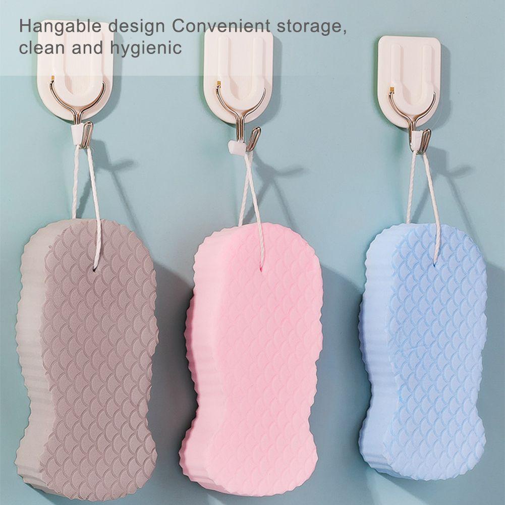 [Elegan] Spons Mandi Bayi Tanpa Sakit Pengelupasan Lembut Motif Sisik Ikan Penghilang Kulit Mati Aksesoris Mandi Busa Spa