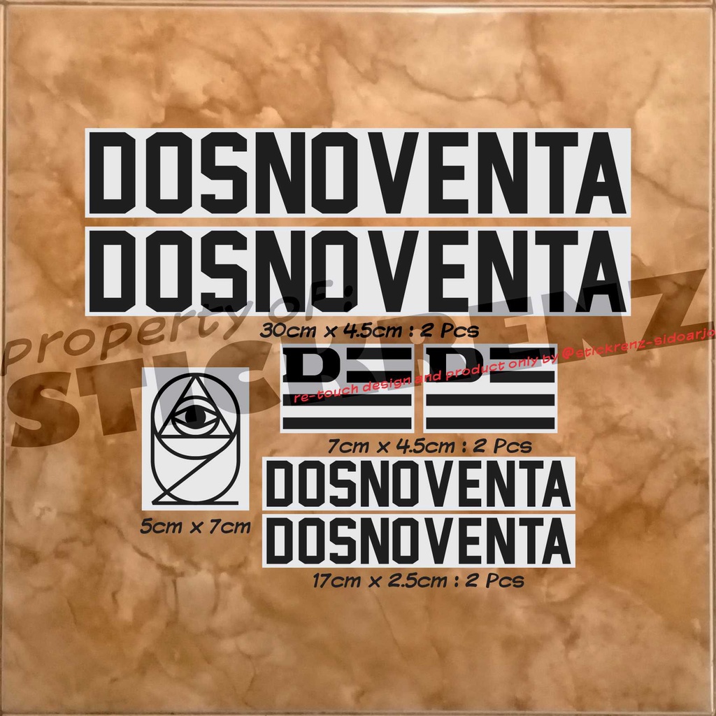 Cutting Sticker Stiker Frame Sepeda Fixie Dosnoventa 01 Custom