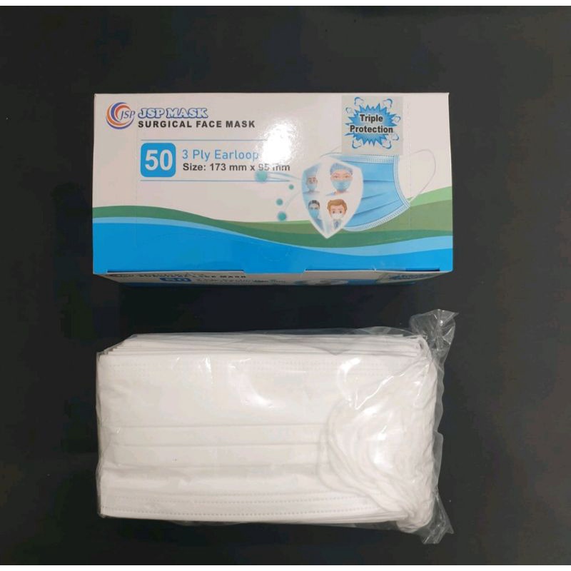 Masker 3ply jsp kemenkes isi 50pc