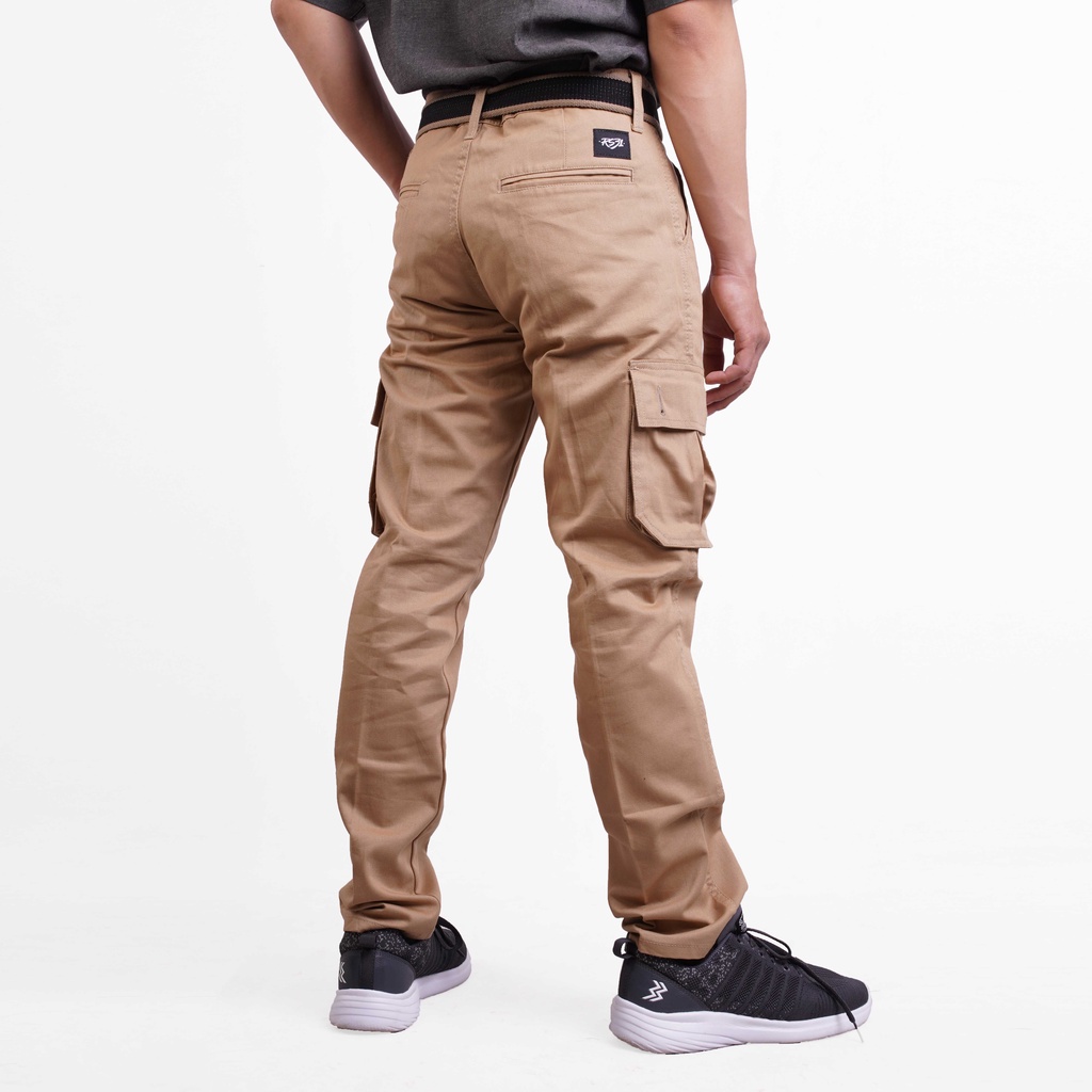 RS31 Celana Cargo Pants Pria High Quality Super Big Size - Cargo Ukuran Jumbo Khaki