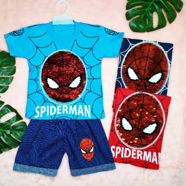 Pakaian Anak Laki-laki Size 3-12bulan Gambar Superhero / Baju Usap Ganti Warna / Baju Anak Cowok