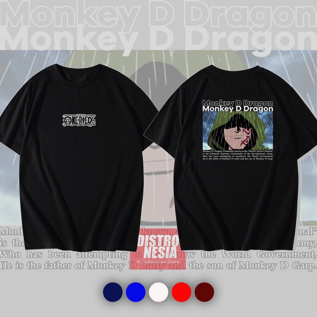 tshirt Anime Monkey D Dragon Revosiluner Back kaos One Piece