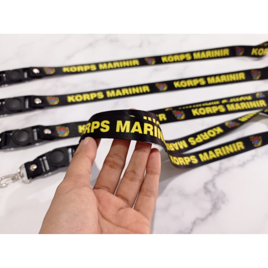 

Pancawarna - Cetak Lanyard KOPS MARINIR HITAM | custom logo | print lanyard - gantungan hp - holder - yoyo logo