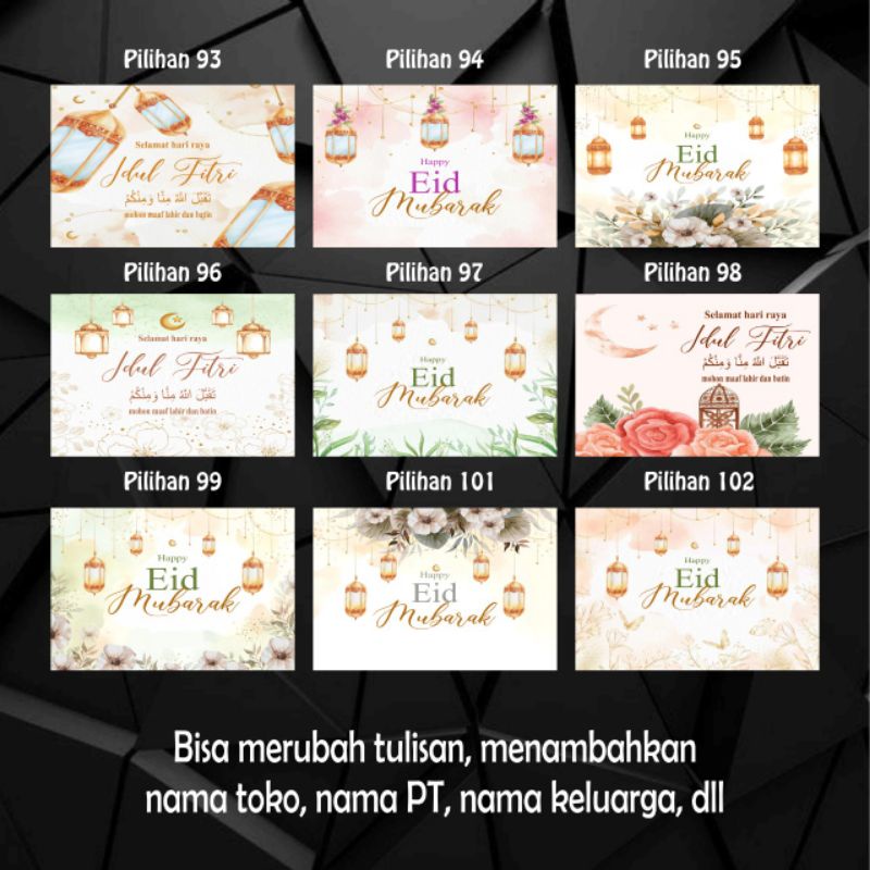 Jual 25 pcs Ukuran besar 10 x 15 cm Kartu parcel kartu ucapan idul