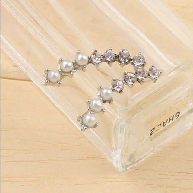 ANTING GIWANG MUTIARA BERLIAN (IMITASI) LAPIS EMAS PUTIH IMPORT