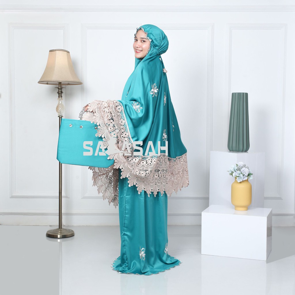 Mukena Bordir Renda Cantik Mewah Terbaru/Mukena Dewasa Sutra/Mukena Tasikmalaya 2021
