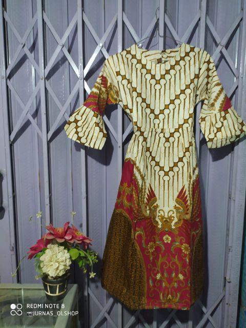 Termurah Bisa Pisah-batik Couple Keluarga/ Batik Couple Keluarga Bakung Full Prada/ Batik Couple