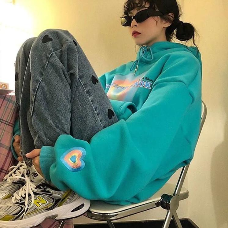 GREAT SALES X9127 HIGHWAIST KULOT JEANS J 18 MOTIF LOVE/ CELANA WANITA KOREAN STYLE/VINTAGE/KLT LIPA