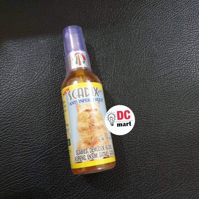 SCADIX Cat Spray 60ml (anti scabies, kudix, luka pada kucing)