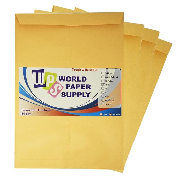 

Termurah!!! Amplop Coklat Ukuran Folio Wps ( 23,5 X 34,5 Cm )