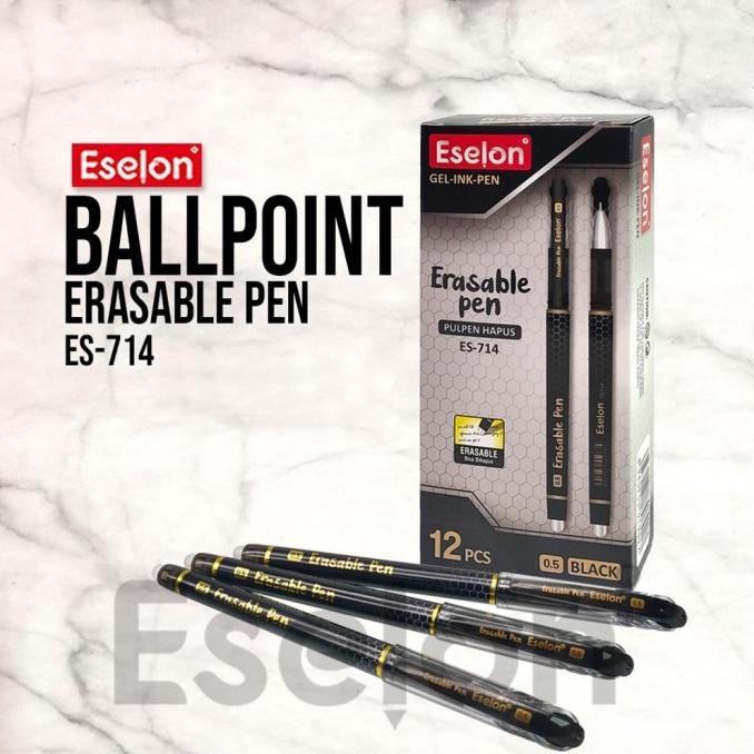 ~~~~~] 12pcs Pulpen HAPUS / Pulpen bisa dihapus / Erasable pen ESELON ES714