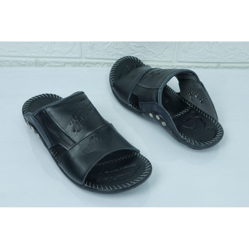 kulit asli Sandal pria kulit harley davison ban 2 bridgeslopv sandal casual formal pria hangout s016