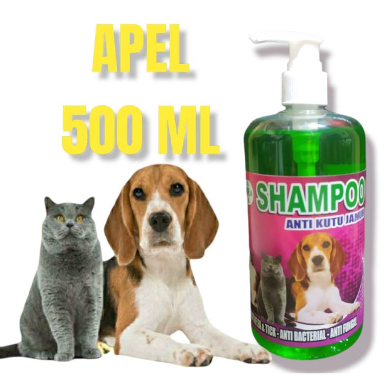 shampo kucing anjing 500ml pump anti kutu jamur dan bakteri