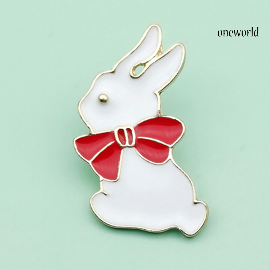 OW@ Mini Smile Sun Rabbit Rainbow Pattern Collar Brooch Lapel Pin Backpack Accessories for Coat Decor