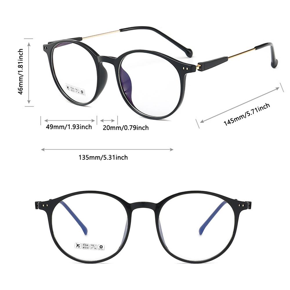 Nanas Kacamata Fashion Anti Sinar Biru Perlindungan Radiasi Flat Mirror Eyewear