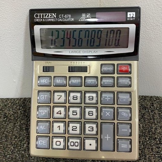 

Calculator Kalkulator Citizen CT 678 Kalkulator dagang 12 Digit Silver