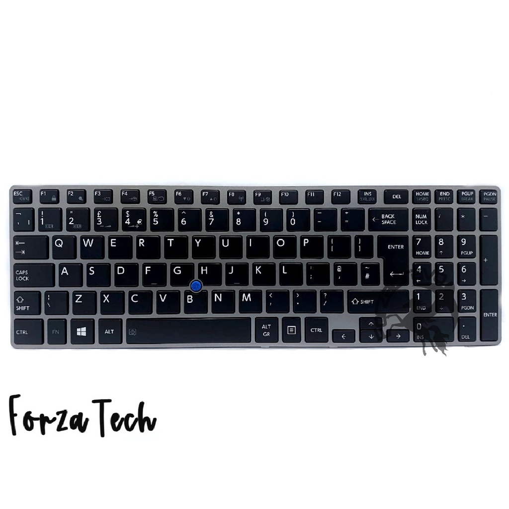 Keyboard Laptop For TOSHIBA Tecra Z50 Z50-A Z50A Pointer Grey Frame