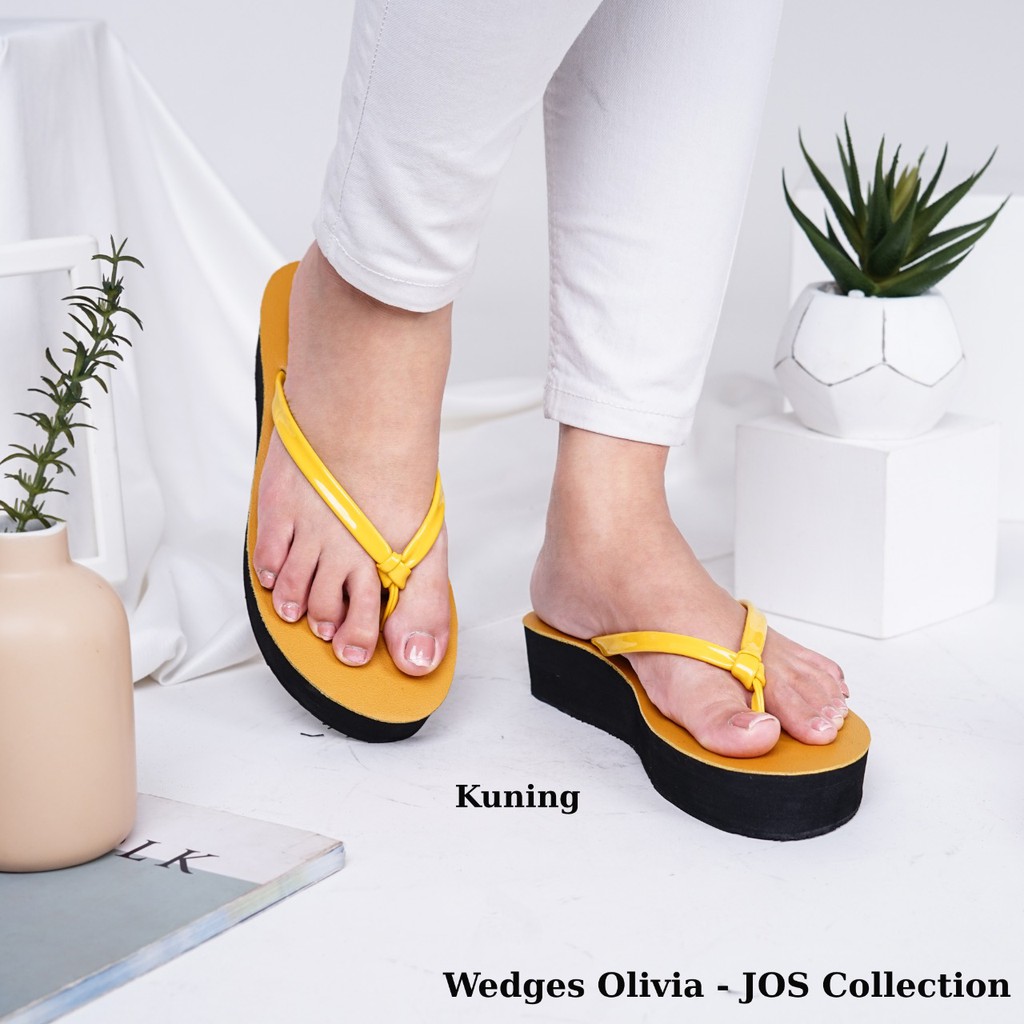 Sendal Wedges Wanita - Olivia Tinggi 4 cm by JOS Collection