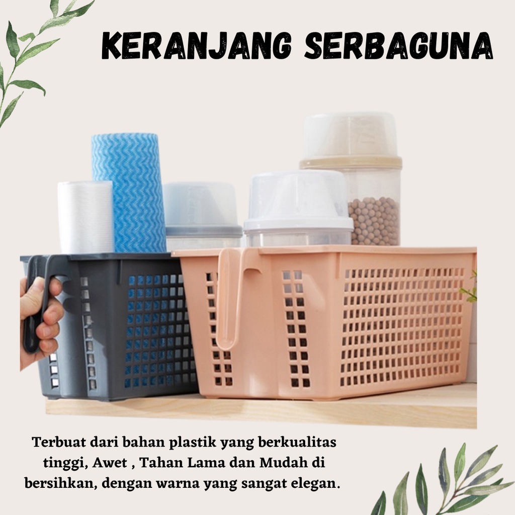 SERBAGUNA!! Keranjang Tempat Menyimpan Makanan / Tempat Menyimpan Buku / Tempat Alat Mandi