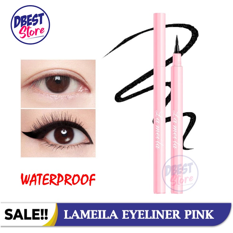 ORIGINAL Lameila Eyeliner Black Pencil Pensil Cair Warna Hitam Profesional Anti Air Tahan Lama 24h