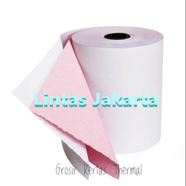 Kertas Struk HVS Ukuran 75 mm x 65 mm 2 Ply - 2 Rangkap ( Isi 10 roll )