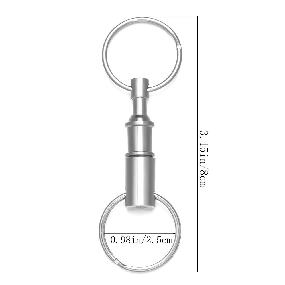 TOP Outdoor Keychain Adjustable Separate Key Ring Portable Separable Removable Disassemble Double Ring Child-mother Buckle