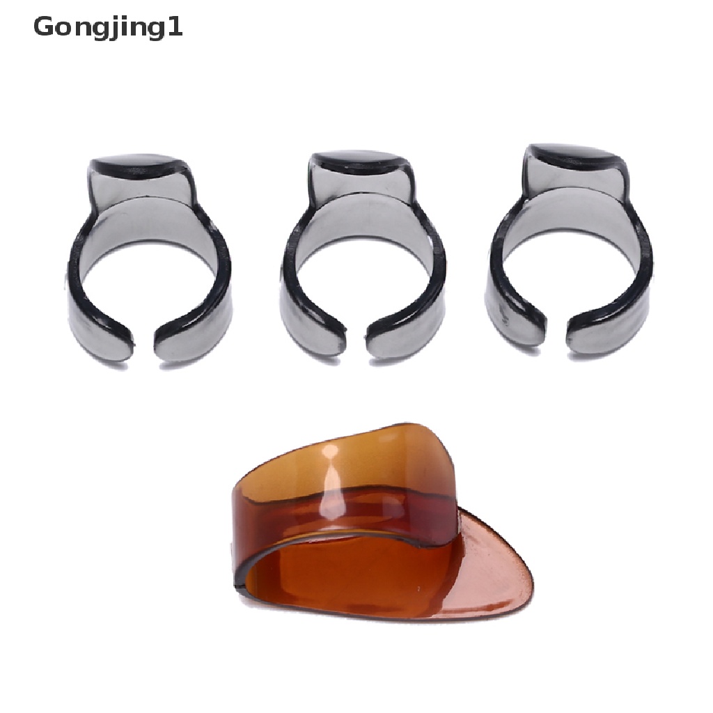 Gongjing1 4pcs Pick Gitar 1 Jempol 3 Jari