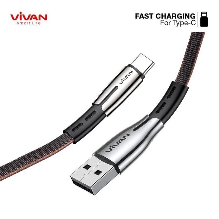 Kabel Data Fast Charging Vivan BTK-C 1M Cable Data Type C 3A USB-C - Garansi Resmi 1 Tahun