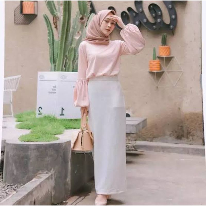 ROK SPAN MAXY TANPA BELAHAN BELAKANG SIZE JUMBO XL-XXL / ROK SPAN PENSIL TANPA BELAHAN