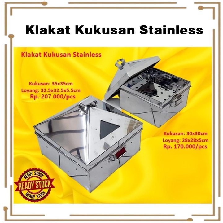 Klakat Kukusan Stainless 30x30cm