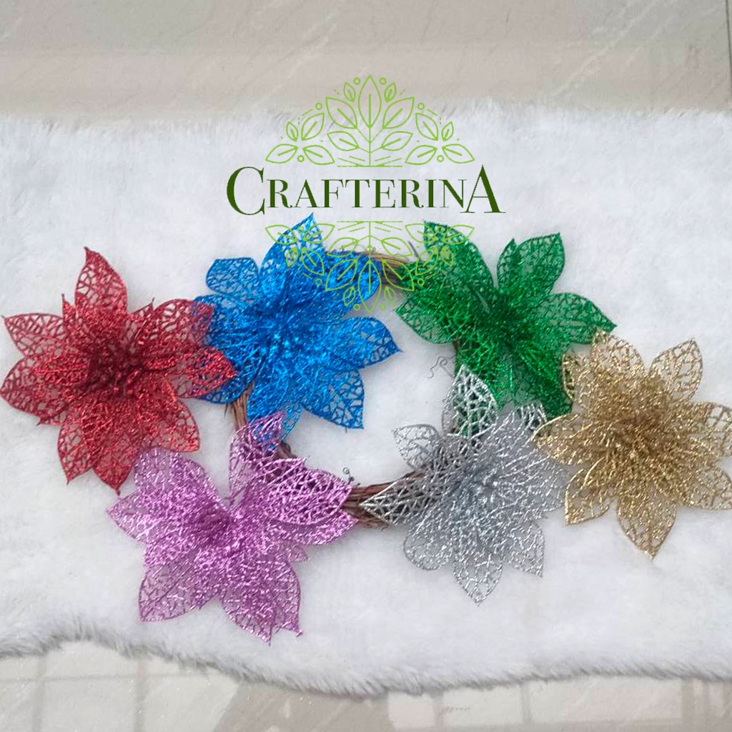 SNOWFLAKES / SNOW FLOWER / BUNGA METALIC / CHRISTMAS FLOWER