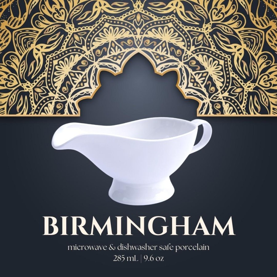 BIRMINGHAM Porcelain Sauce Bowl with Handle | Tempat Saus Keramik