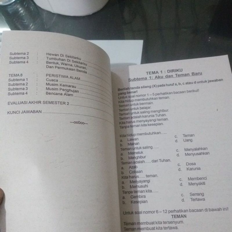 buku pintar ulangan tematik SD 1,2,3 4,5,6 (16×24)