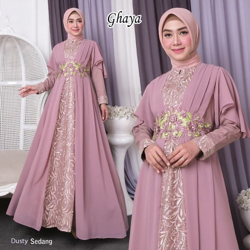 𝑮𝑨𝑴𝑰𝑺𝑷𝑬𝑫𝑰𝑨 Gamis Tille Bordir GHAYA Dress Cerruty Babydooll HQ Original