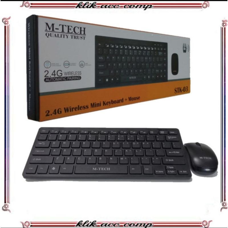 Keyboard mouse Wireless Mini Slim M TECH STK 03