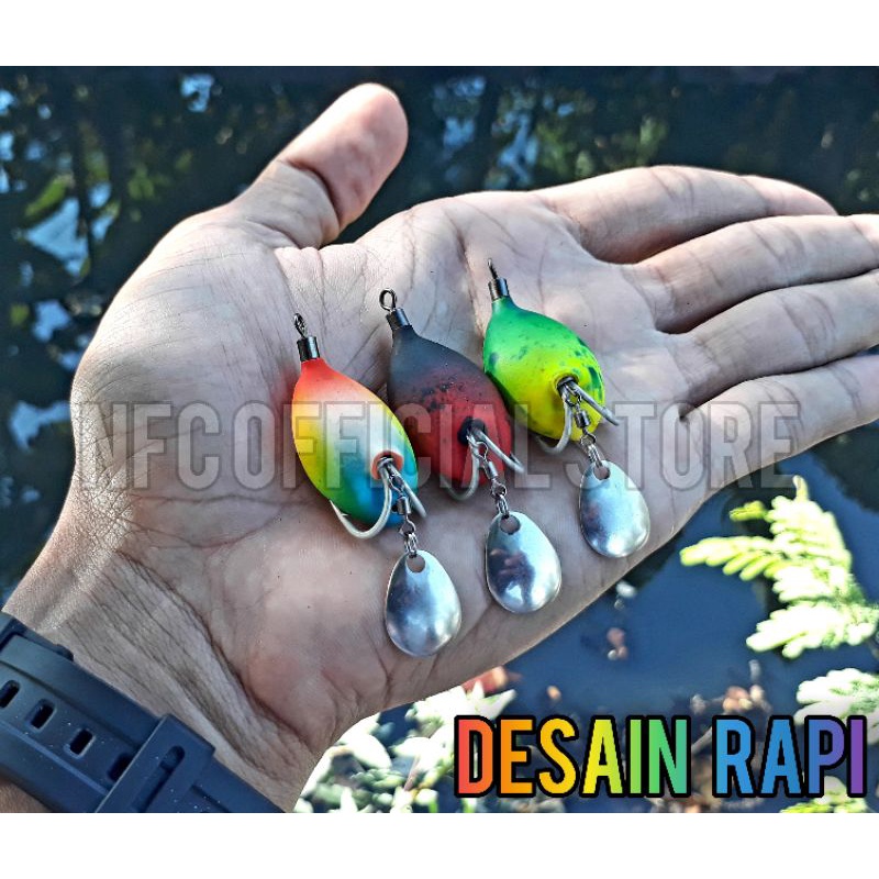 Soft frog Si Kepik 3cm / 4,5 gram rekomendasi untuk ultralight casting Umpan Gabus dan Toman