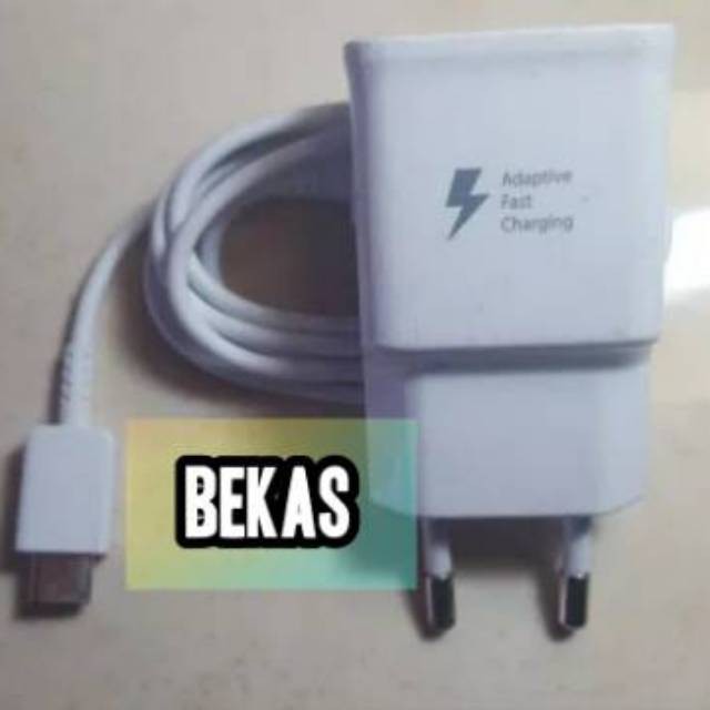 Charger Samsung Fast Charging A3 A5 A7 A8 S8 C9 2017 2018 Original Tipe C.100%Ori Bawaan Hp (Second)