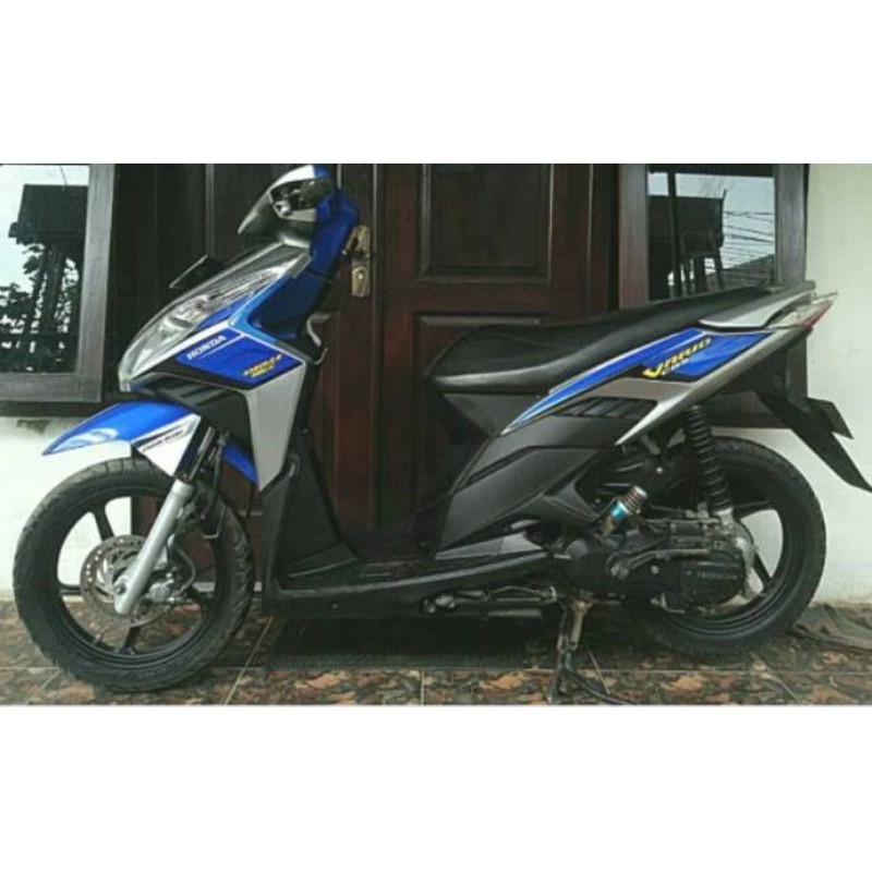 striping honda vario cbs 110 karbu 2009 silver biru standar stiker motor kualitas terbaik termurah