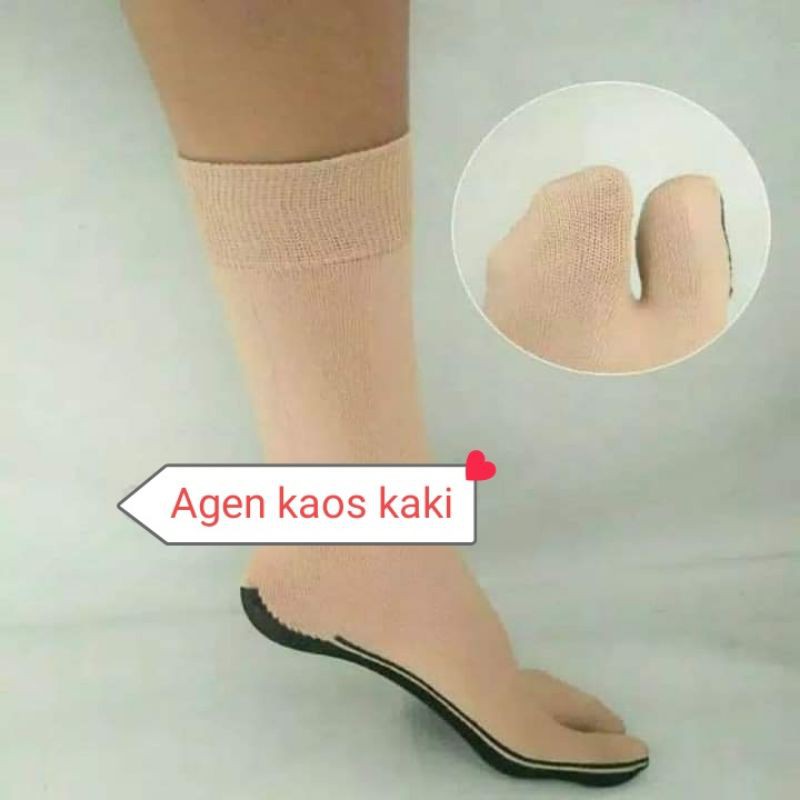 kaos kaki jempol polos telapak hitam bahan NYLON SUPER lembut &amp; tebal